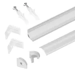 Arlight Профиль с экраном ARH-KANT-H16-2000 ANOD+OPAL Алюминий 036770
