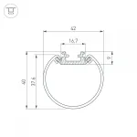 Профиль ROUND-D40-2000 ANOD Arlight Алюминий 044517