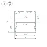 Arlight Профиль LINE-S-5050-2500 ANOD Алюминий 041837