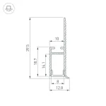 Arlight Профиль WALL-FANTOM-W10-2000 ANOD Алюминий 043692