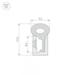 Arlight Силиконовый профиль WPH-FLEX-0817-SIDE-S8-20м WHITE Силикон 041088