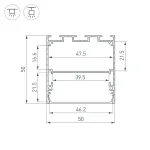 Arlight Профиль LINE-S-5050-2500 ANOD Алюминий 041837