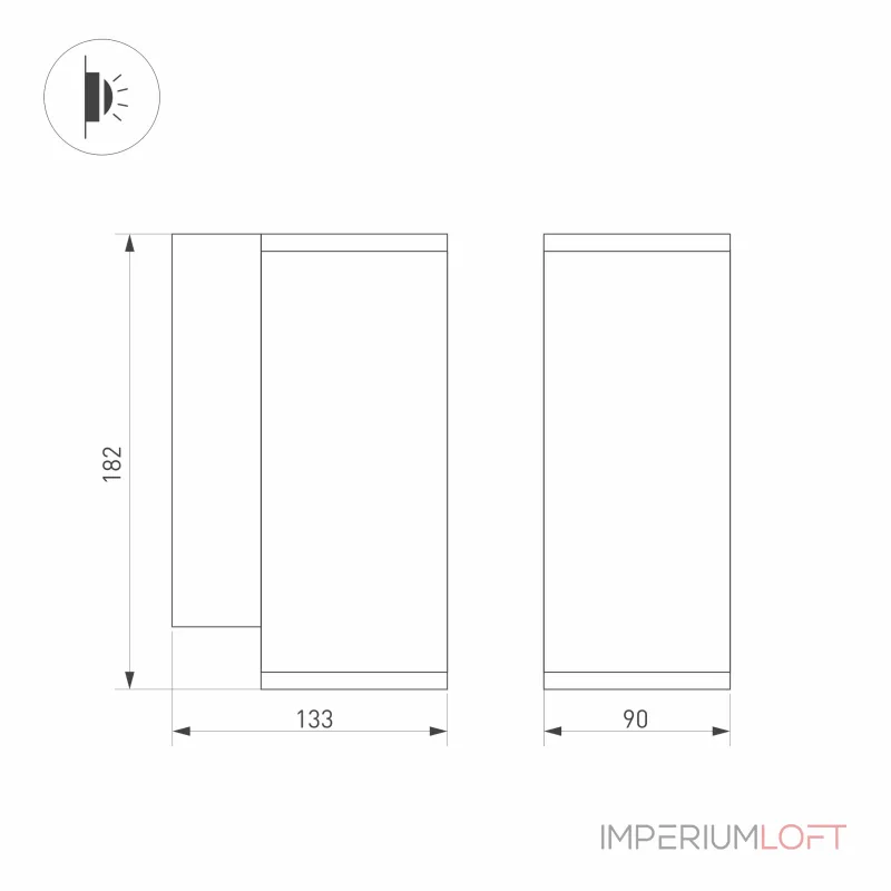 Arlight Светильник LGD-FORMA-WALL-R90-12Вт Day4000 WH 44 deg 230В IP54 037255