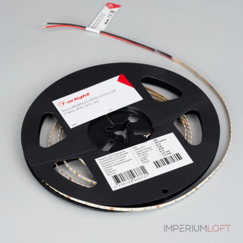 Лента MICROLED-M182-3.5mm 24В Warm2700 7 В/м IP20 2216 5м Arlight узкая 045011 Лента MICROLED-M182-3.5mm 24В Warm2700 7 В/м IP20 2216 5м Arlight узкая 045011
