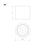 Светильник SP-DICE-R77-10Вт Warm3000 BK 24 deg 230В Arlight IP54 046626