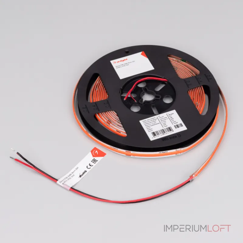 Лента COB-X480-8mm 24В Red 8 В/м IP20 5м Arlight 047739