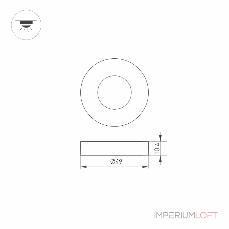 Arlight Накладка ART-DECK-CAP-ROLL-R50 SL STEEL Металл 024930