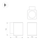 Светильник LGD-EVO-WALL-S100x100-12Вт Warm3000 GR 44 deg 230В Arlight IP54 046193