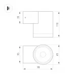Arlight Светильник LGD-RAY-WALL-R65-12Вт Warm3000 GR 6 deg 230В IP65 049984