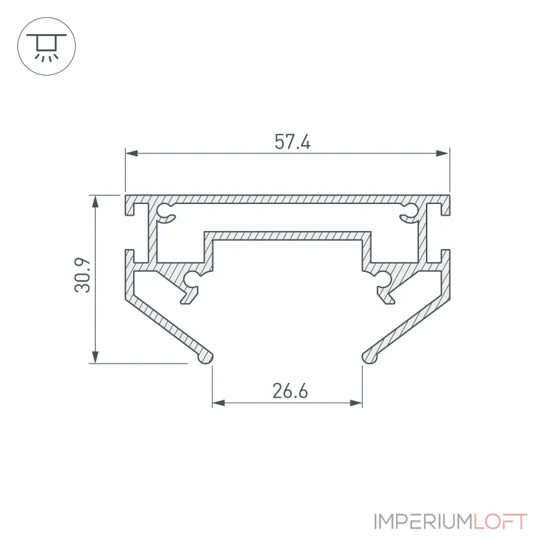 Arlight Профиль-держатель MAG-STRETCH-ORIENT-2620-2000 Алюминий 039173