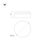 Светильник CL-BOUWER-R400-30Вт Day4000-MIX WH 110 deg 230В TRIAC Arlight IP54 054687