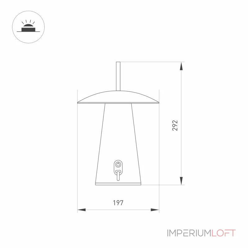 Arlight Светильник SP-PATIO-TAB-2Вт Warm3000 WH 127 deg IP54 030051