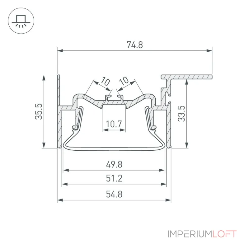 Arlight Профиль FOLED-50-CEIL-SIDE-2000 Алюминий 035770 Arlight Профиль FOLED-50-CEIL-SIDE-2000 Алюминий 035770