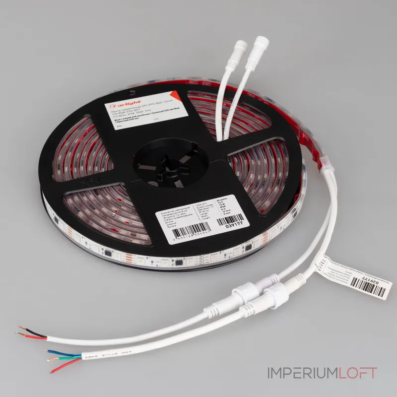 Arlight Лента герметичная SPI-PFS-B60-12mm 12В RGB-PX3-BPT 12 В/м IP68 5060 5м 039177