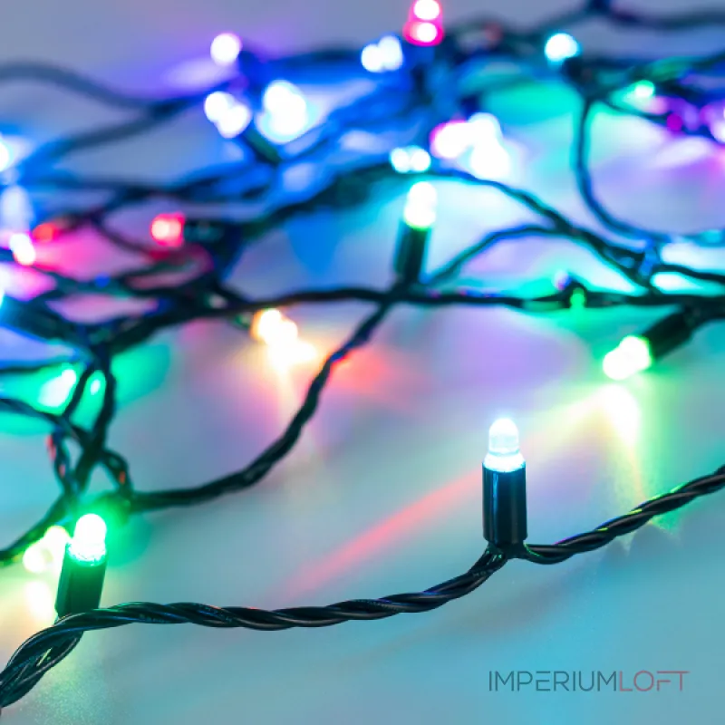 Arlight Светодиодная гирлянда ARD-STRING-CLASSIC-6000-BLACK-40LED-LIVE RGB-SPI 12В 26Вт Ardecoled IP65 031519