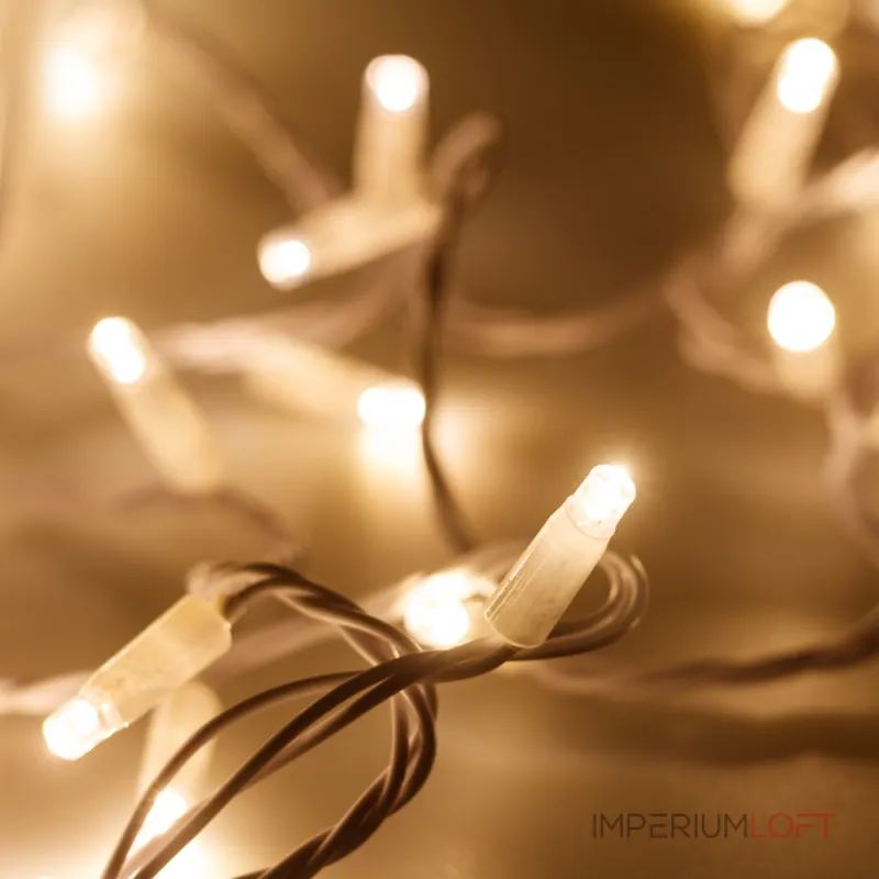 Arlight Светодиодная гирлянда ARD-STRING-CLASSIC-10000-WHITE-100LED-STD WARM 230В 7Вт Ardecoled IP65 025809