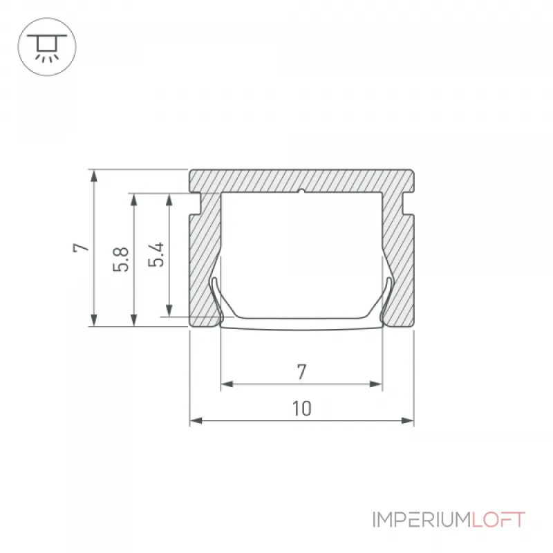 Arlight Профиль PIK-1007-2000 ANOD BLACK Алюминий 045492