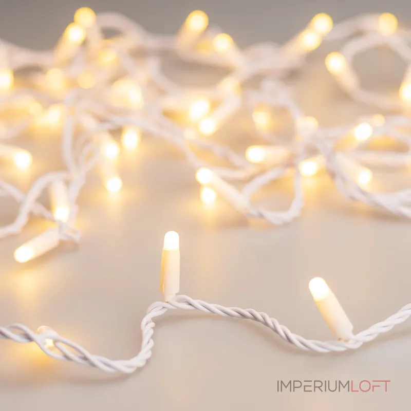 Arlight Светодиодная гирлянда ARD-STRING-CLASSIC-10000-WHITE-100LED-MILK-PULSE Warm 230В 7Вт Ardecoled IP65 031646