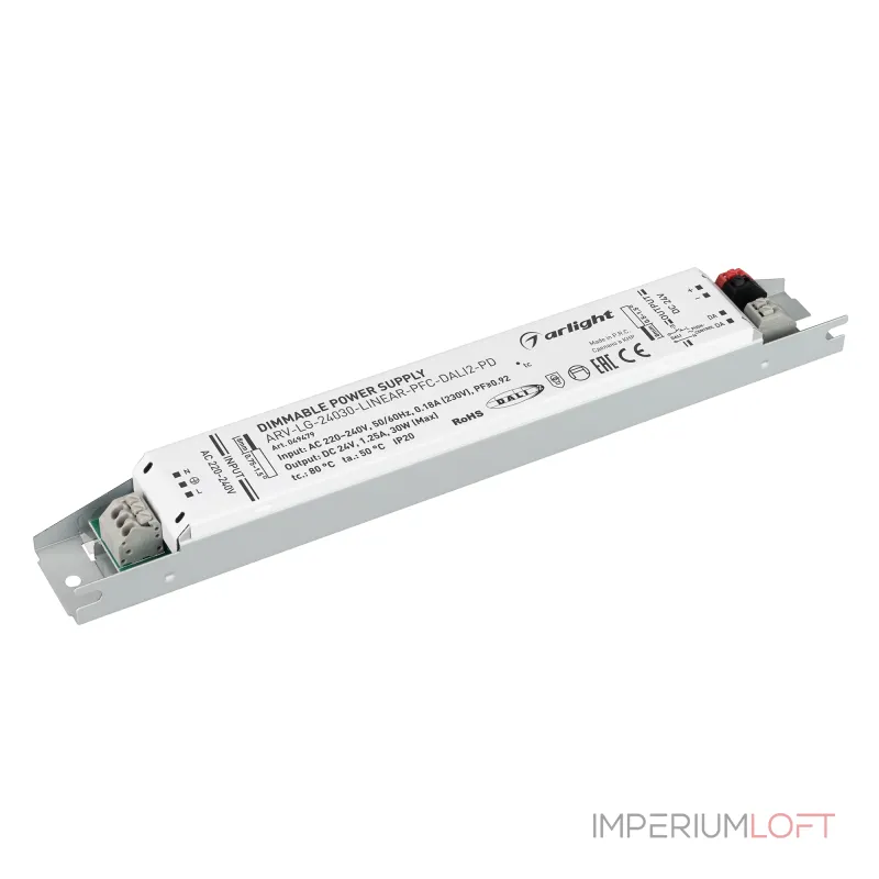 Arlight Блок питания ARV-LG-24030-LINEAR-PFC-DALI2-PD 24В 1.25A 30Вт IP20 049479 Arlight Блок питания ARV-LG-24030-LINEAR-PFC-DALI2-PD 24В 1.25A 30Вт IP20 049479