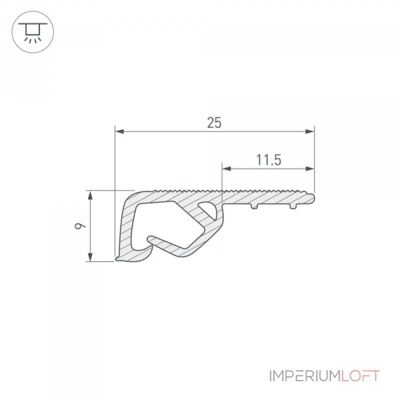 Arlight Профиль STRETCH-CEIL-TEXTILE-2600 039517