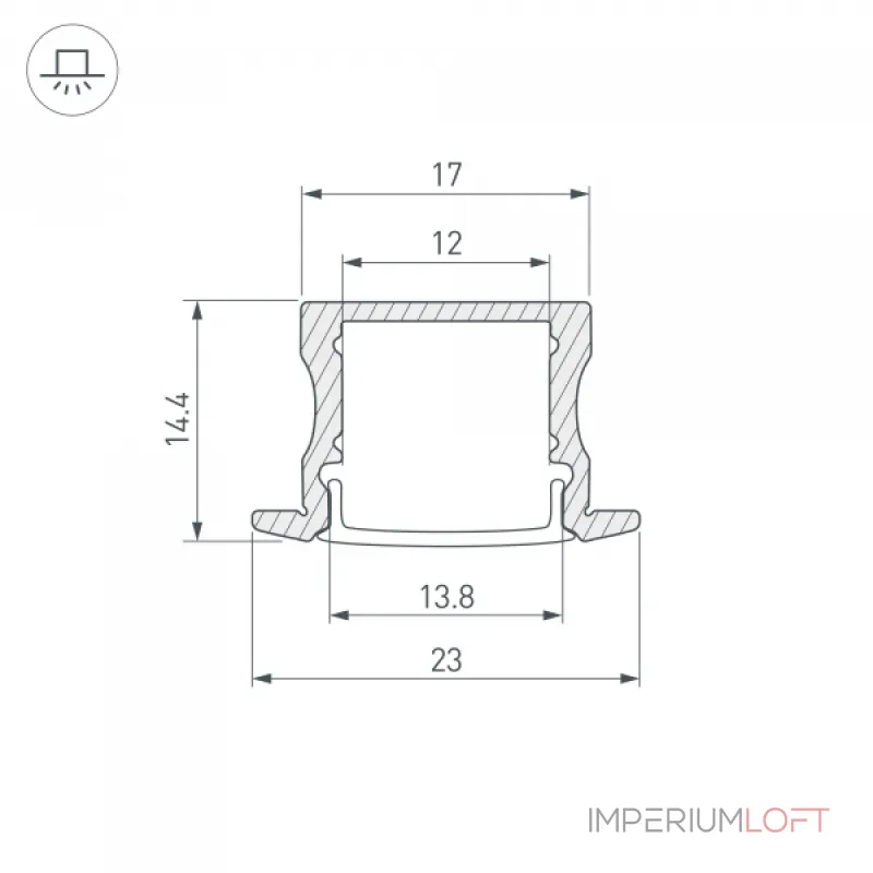 Arlight Профиль LINE-2315-F-2000 WHITE Алюминий 044265 Arlight Профиль LINE-2315-F-2000 WHITE Алюминий 044265