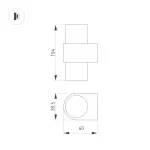 Arlight Светильник SP-SPICY-WALL-MINI-TWIN-S104x39-2x3Вт Warm3000 GD 40 deg 230В IP20 035562
