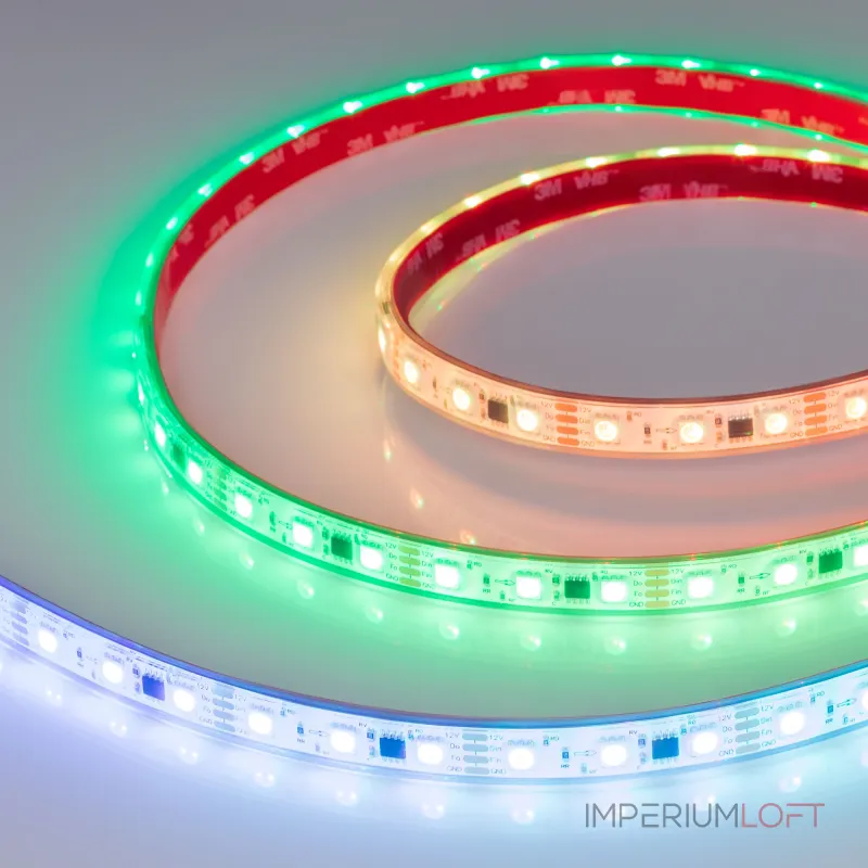 Arlight Лента герметичная SPI-PFS-B60-12mm 12В RGB-PX3-BPT 12 В/м IP68 5060 5м 039177