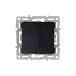 Механизм выключателя двухклавишный проходной SWT-MKP2-PL-BK 250В 16A Arlight 043728