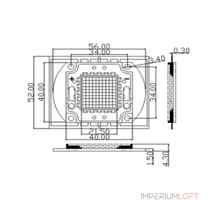 Arlight Мощный светодиод ARPL-80Вт-EPA-5060-PW 2800mA 018438