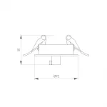 Чаша потолочная встраиваемая SPX-CANOPY-R90-C6.5 BK Arlight Металл 046017