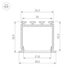 Arlight Профиль PLS-LOCK-H25-FS-3000 ANOD Алюминий 023386