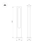 Arlight Светильник LGD-MUSE-BOLL-H1500-18Вт Warm3000 DG 328 deg 230В IP65 035395