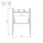 Профиль SL-COMFORT-3551-2000 BLACK Arlight Алюминий 046317