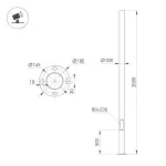 Arlight Опора фланцевая OXOR-OK1-D108-L3000 BK Сталь 050842
