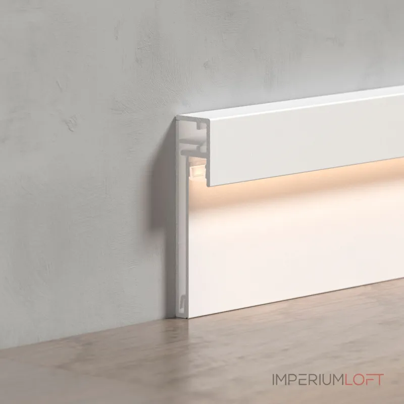 Arlight Профиль PLINTUS-H54B-2000 WHITE Алюминий 046141