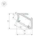 Профиль ALM-V60-2020 ANOD Arlight Алюминий 026693(1)