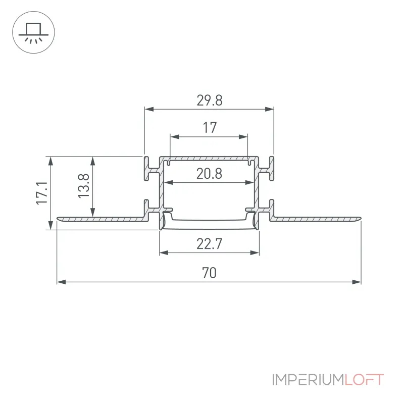 Профиль FANTOM-BENT-W23-TOP-2000 ANOD Arlight Алюминий 040347(1) Профиль FANTOM-BENT-W23-TOP-2000 ANOD Arlight Алюминий 040347(1)