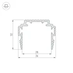 Arlight Профиль-держатель TEK-PLS-ZM-TK-2000 Алюминий 035011