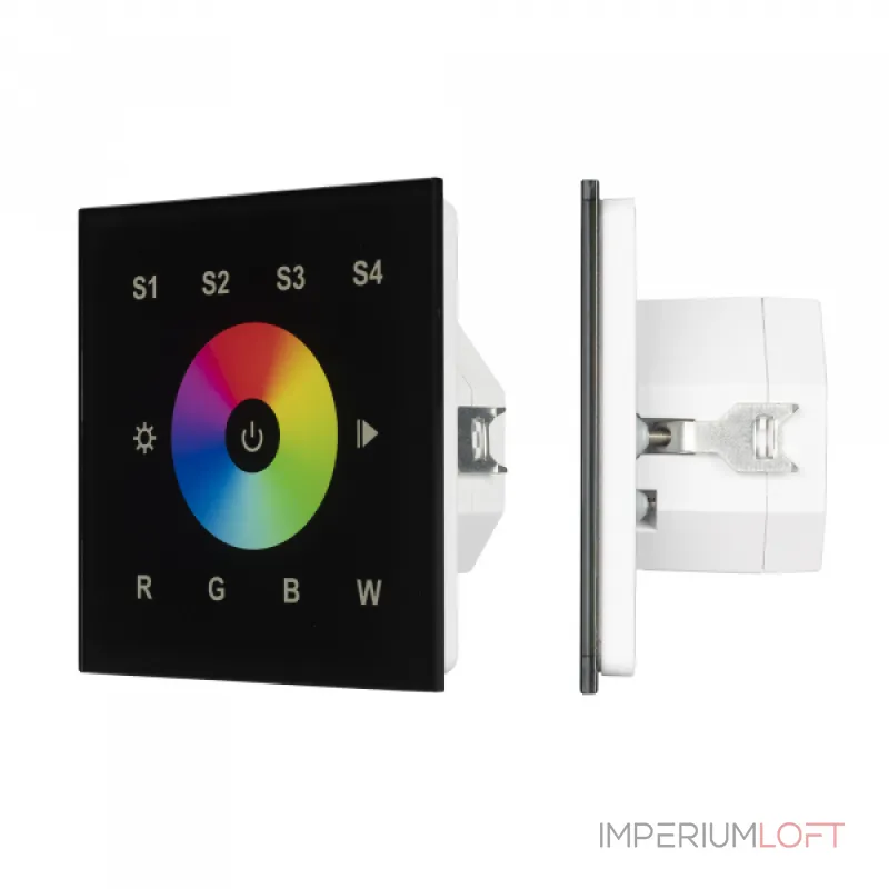 Arlight INTELLIGENT ARLIGHT Сенсорная панель DALI-901-11-1G-4SC-RGBW-DT8-IN Black BUS/230В IARL IP20 037199