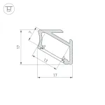 Профиль ALM-V60-2020 ANOD Arlight Алюминий 026693(1)
