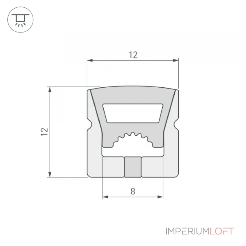 Arlight Силиконовый профиль WPH-FLEX-1212-TOP-S8-10м WHITE Силикон 040829
