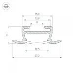 Arlight Профиль TK-F-2000 CT ANOD Алюминий 016936