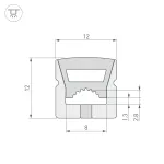 Arlight Силиконовый профиль WPH-FLEX-1212-TOP-S8-10м WHITE Силикон 040829