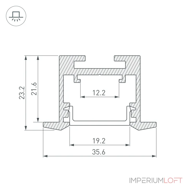 Arlight Профиль SL-LINE-3523-F-2500 WHITE Алюминий 043117