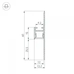 Arlight Профиль ARH-PLINTUS-FANTOM-2000 BLACK Алюминий 038550