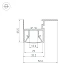 Профиль FOLED-CEIL-SIDE-3000 Arlight Алюминий 044856