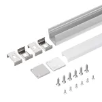 Arlight Профиль с экраном SL-SLIM20-H20-2000 ANOD+OPAL Алюминий 036836