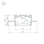 Arlight Профиль SL-LINIA55-FANTOM-2500 ANOD Алюминий 035650