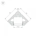 Arlight Профиль PDS45-T-2000 ANOD White Алюминий 018264
