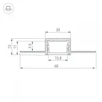 Arlight Профиль SL-LINIA20-FANTOM-2000 ANOD Алюминий 049030